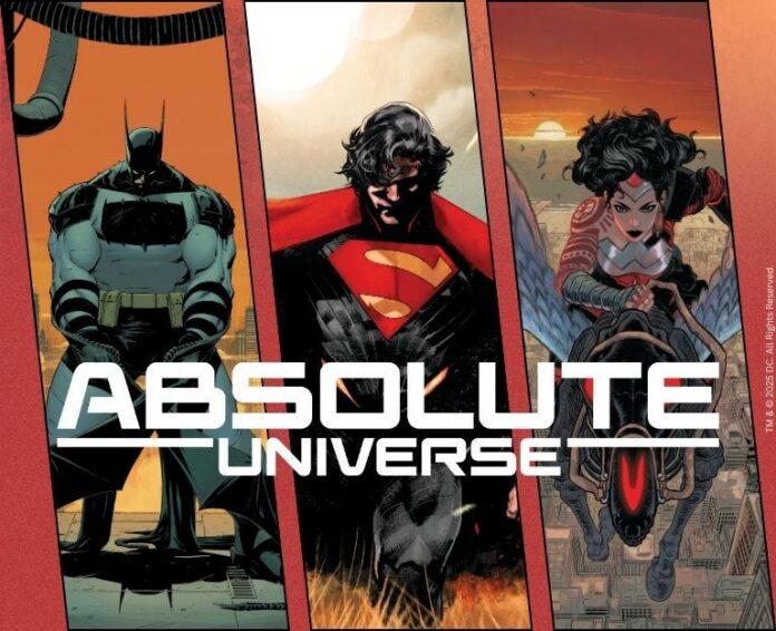 Banner artwork for DC Comics' Absolute Universe line