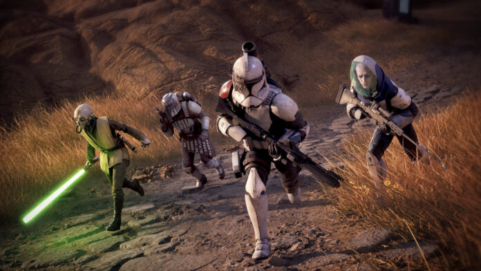 Key art for Star Wars Zero Company, a turn-based tactics game set in the Clone Wars